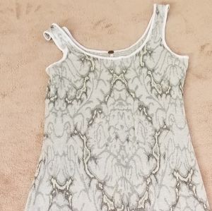 FP Spun Green Snake Print Knit Bodycon Dress